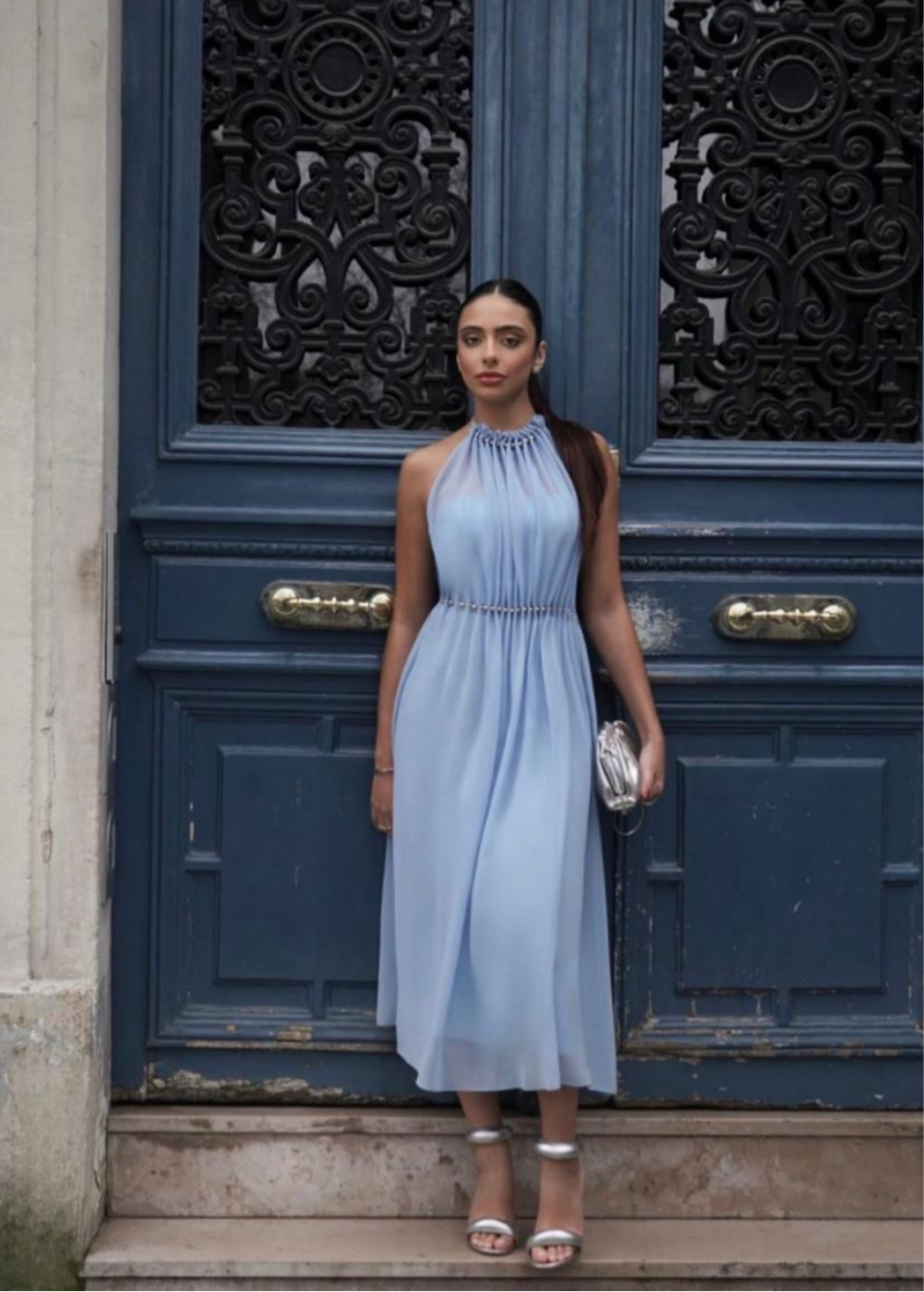 Skazi Neckline Baby Blue