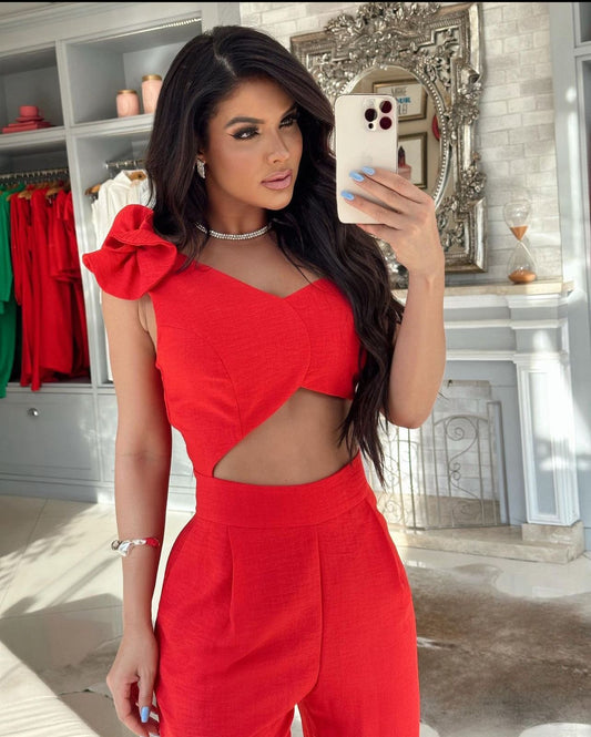 Merry Red Jumpsuit