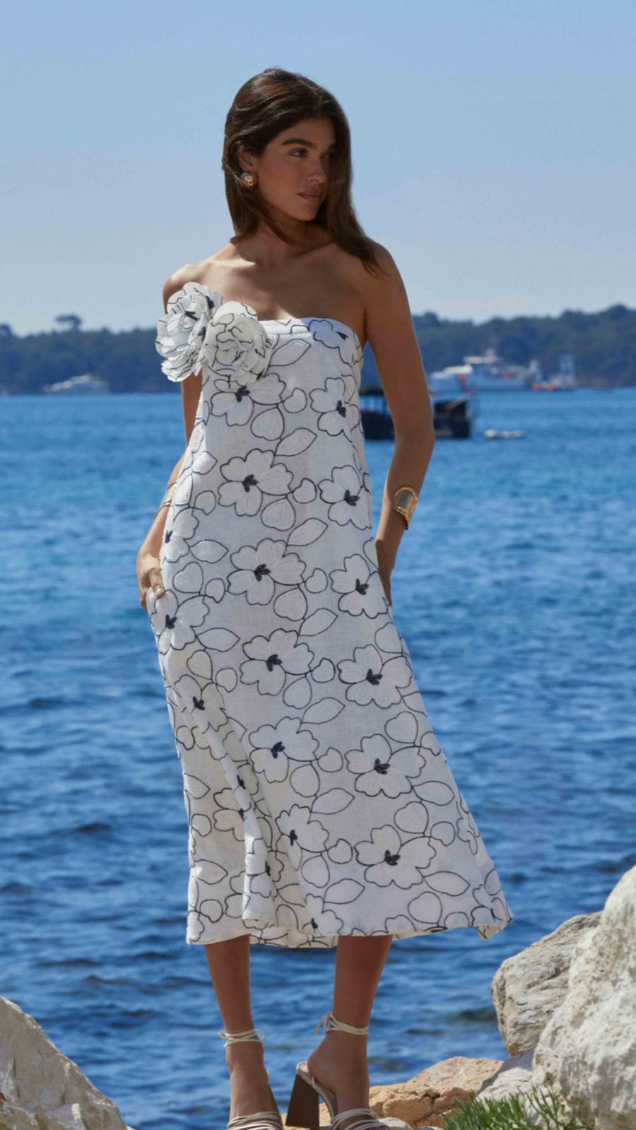 VESTIDO FLORAL FIBRAS AF