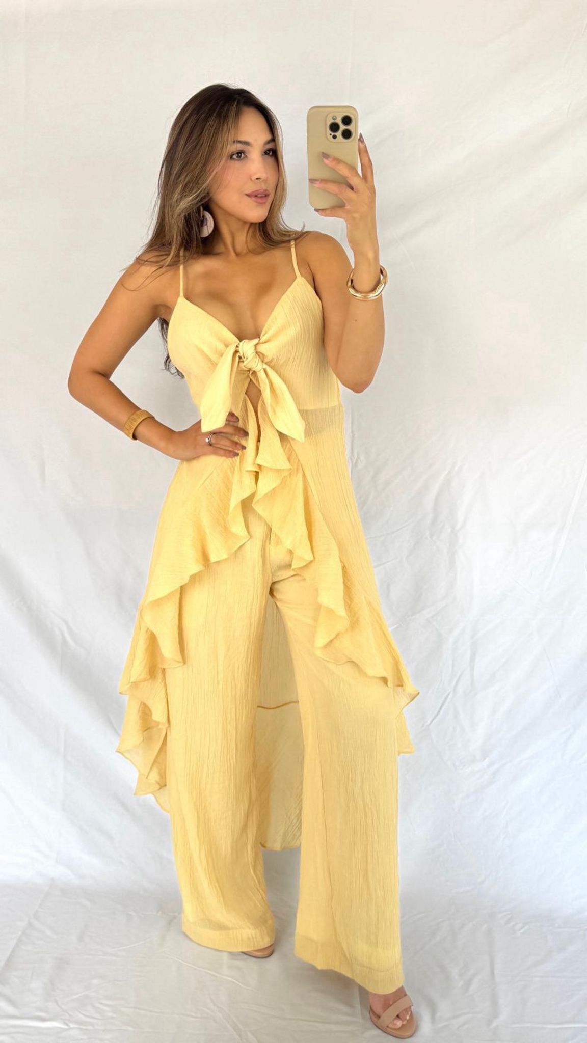 CONJUNTO TUNICA BABADOS+CALÇA RETA