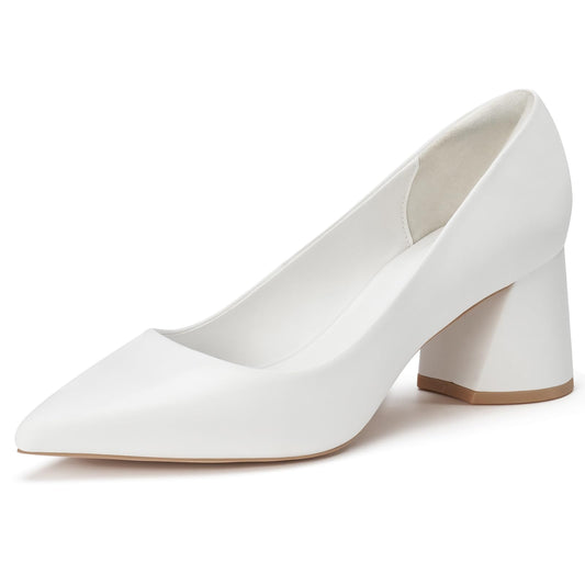 Elegant White Pumps