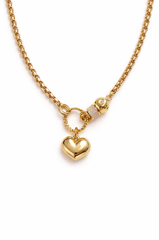 Heart drop necklace