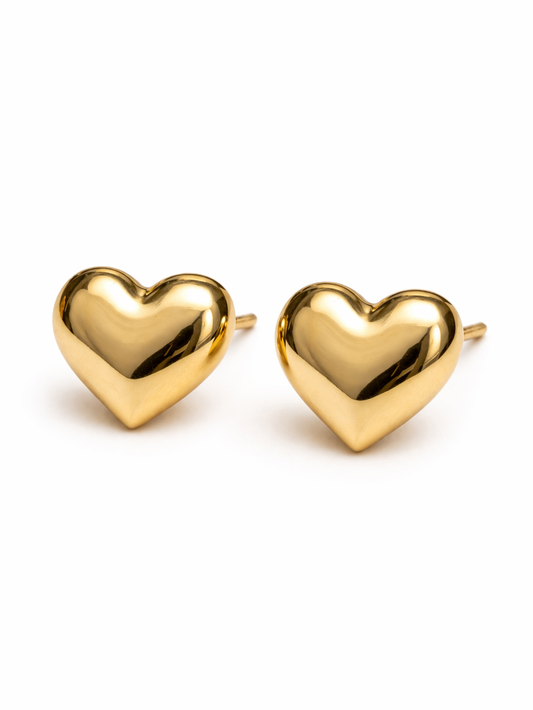 Heart stud earring